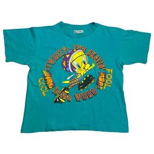 VINTAGE 90's Skating Tweety Bird Tee